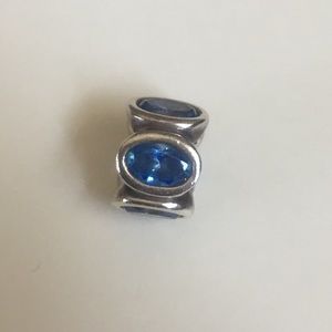 Authentic Pandora Blue Oval Lights Charm